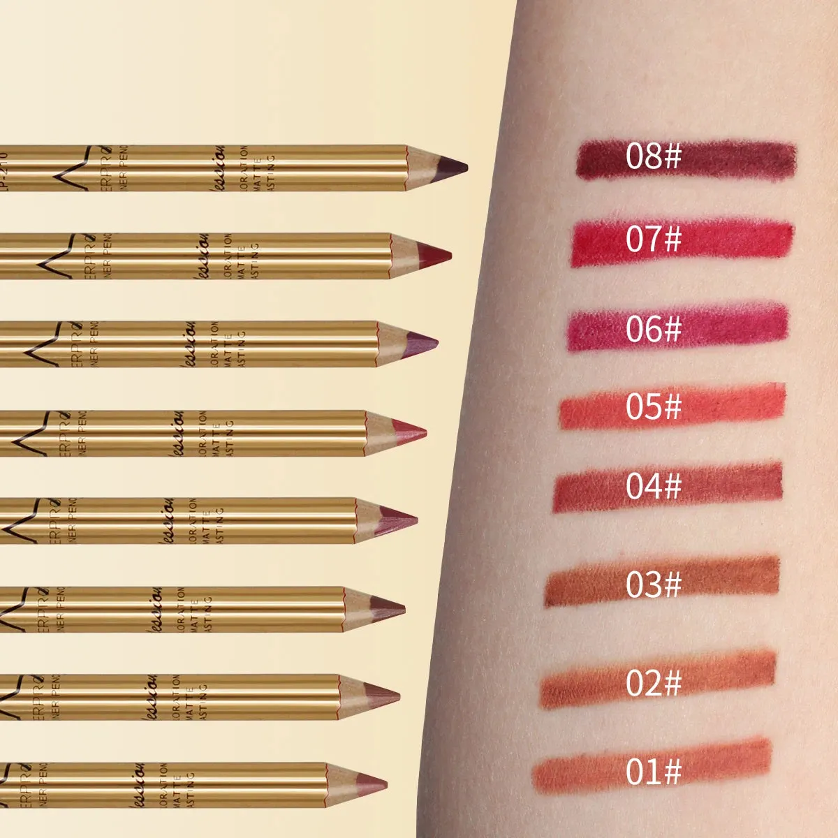 8 Colors Lip Liner Pencil