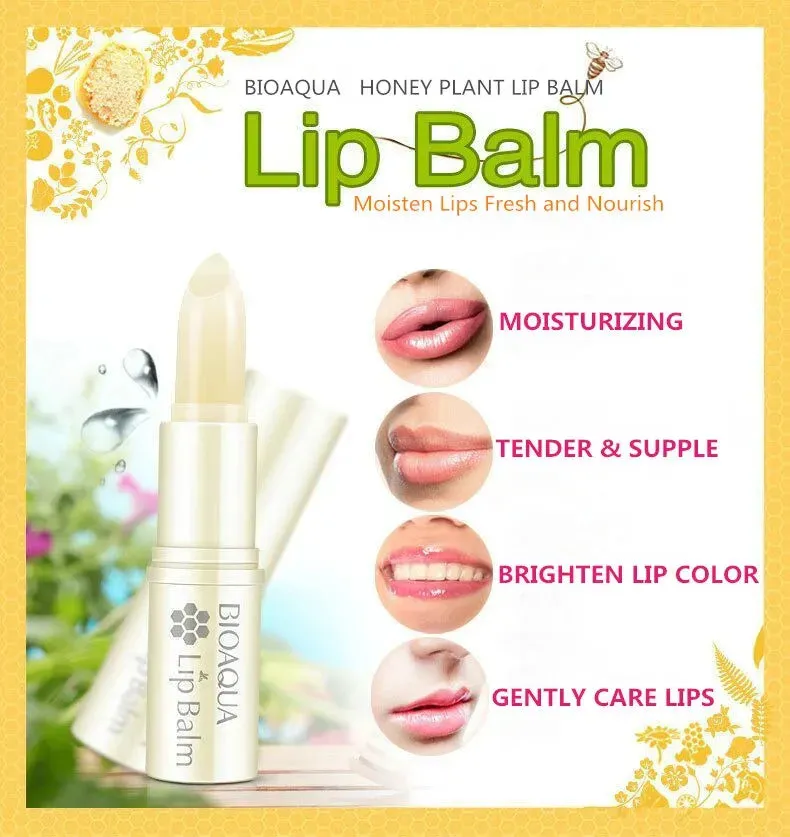 BIOAQUA Natural herbal Aloe Honey Moisturizing Lip Balm Nourishing Lip Gloss BQY33350