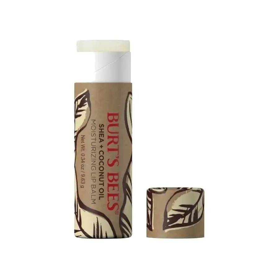 Burt's Bees Shea   Coconut Oil Paper Tube Moisturizing Lip Balm in Blister Box 0.34 oz Lip Balm