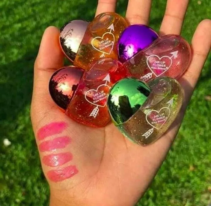 Cute Mini Heart Shape Lip Gloss Transparent Heart Lip Gloss