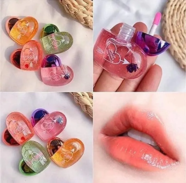 Cute Mini Heart Shape Lip Gloss Transparent Heart Lip Gloss