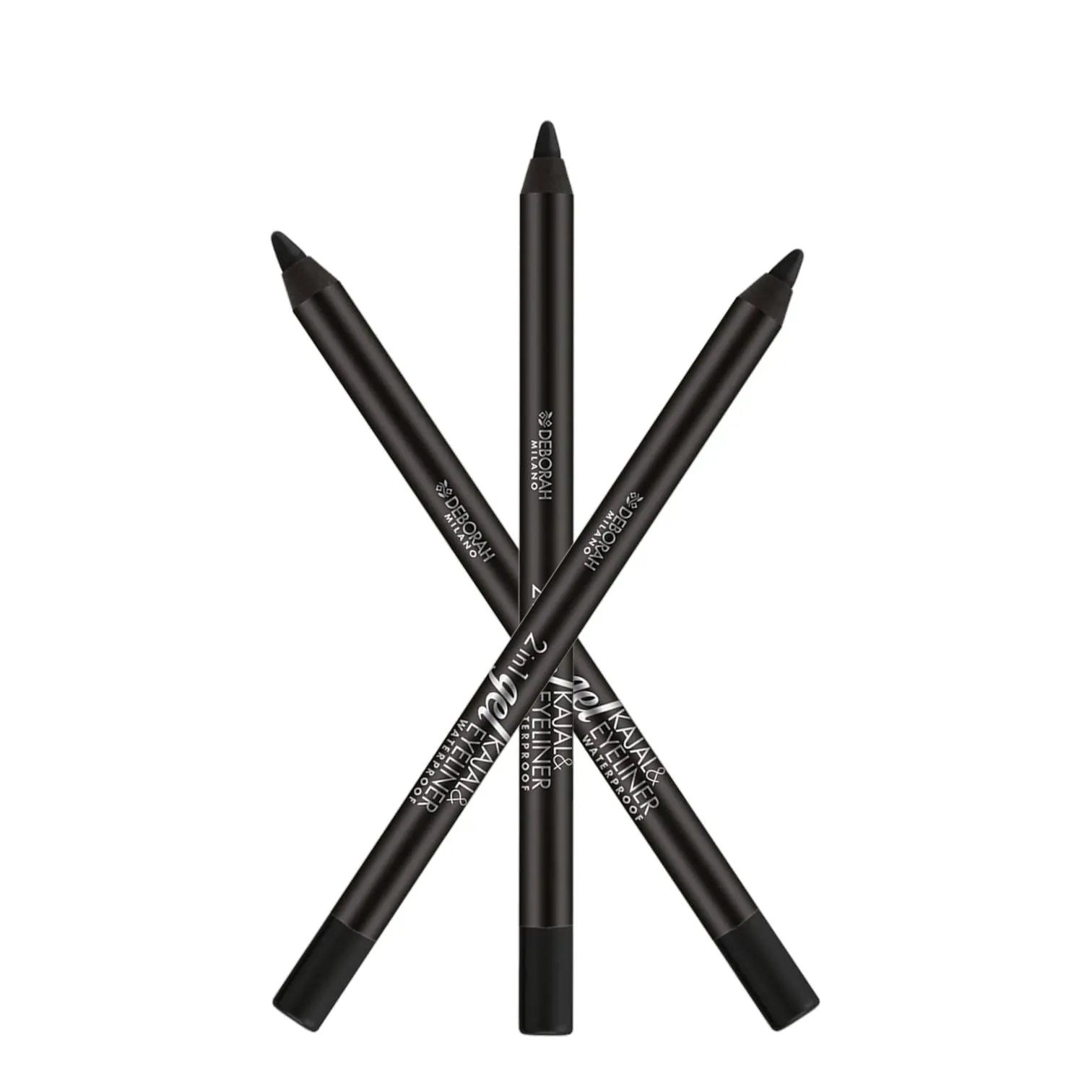 DEBORAH 2 In 1 Gel Kajal & Eyeliner Pencil Waterproof  01 BLACK