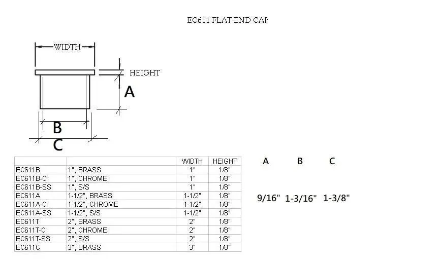 Flat End Cap for 1-1/2" Tubing