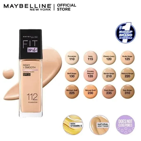 Maybelline New York Fit Me Dewy & Smooth Foundation (30 ml)