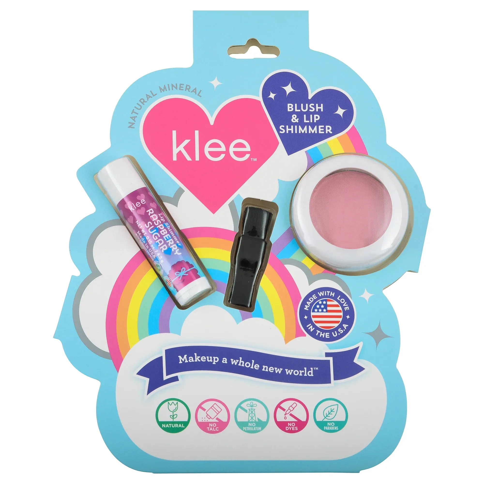 Natural Mineral Blush & Lip Shimmer Set - Cotton Candy Whisper