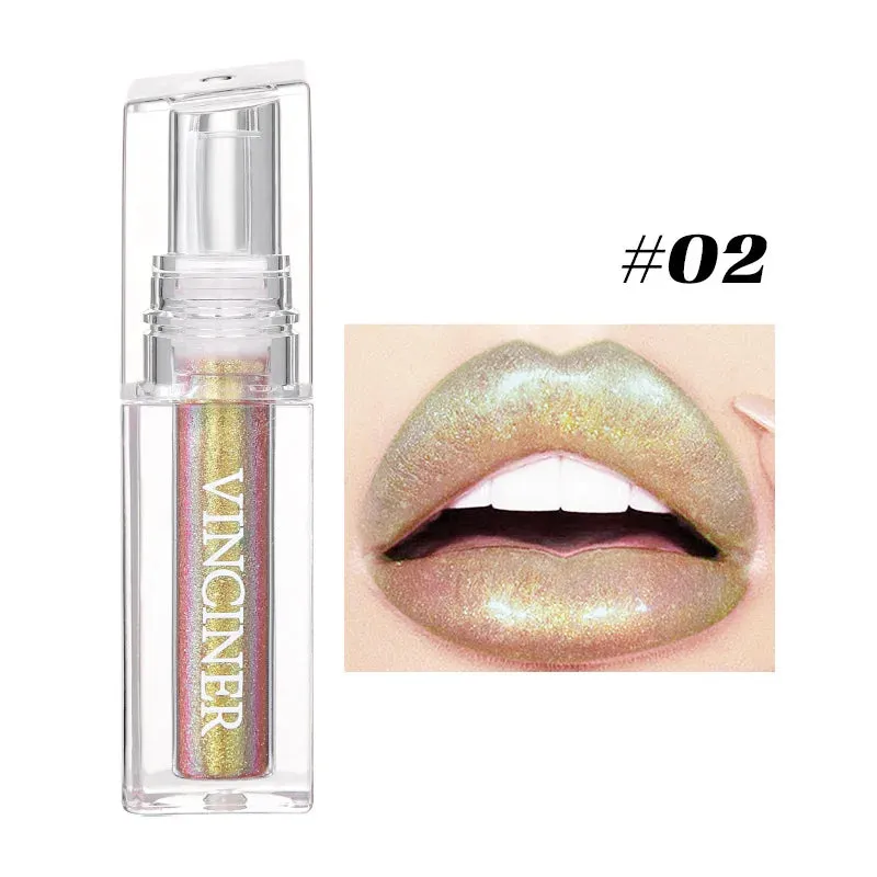 Toleet Christmas Thanksgiving gifts Winter Makeup Ideas Chameleon Radiation Lip Gloss Diamond Shiny Eye Shadow Lasting Not Fading Lip Tint Liquid Lipstick Makeup Косметика