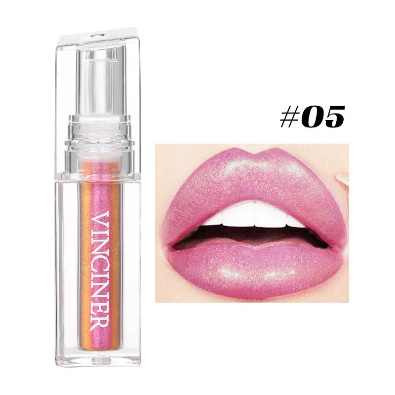 Toleet Christmas Thanksgiving gifts Winter Makeup Ideas Chameleon Radiation Lip Gloss Diamond Shiny Eye Shadow Lasting Not Fading Lip Tint Liquid Lipstick Makeup Косметика