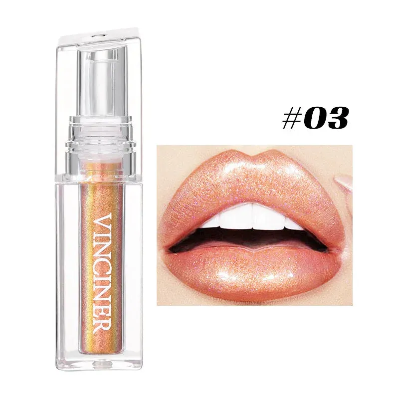 Toleet Christmas Thanksgiving gifts Winter Makeup Ideas Chameleon Radiation Lip Gloss Diamond Shiny Eye Shadow Lasting Not Fading Lip Tint Liquid Lipstick Makeup Косметика